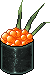 pixel icon of a roe egg sushi