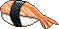 pixel icon of shrimp sushi